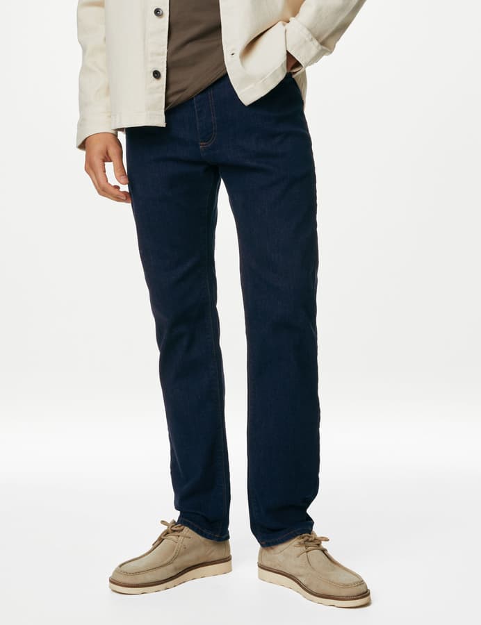 Pantalón elástico de corte recto