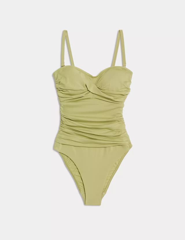 Bañador drapeado moldeador