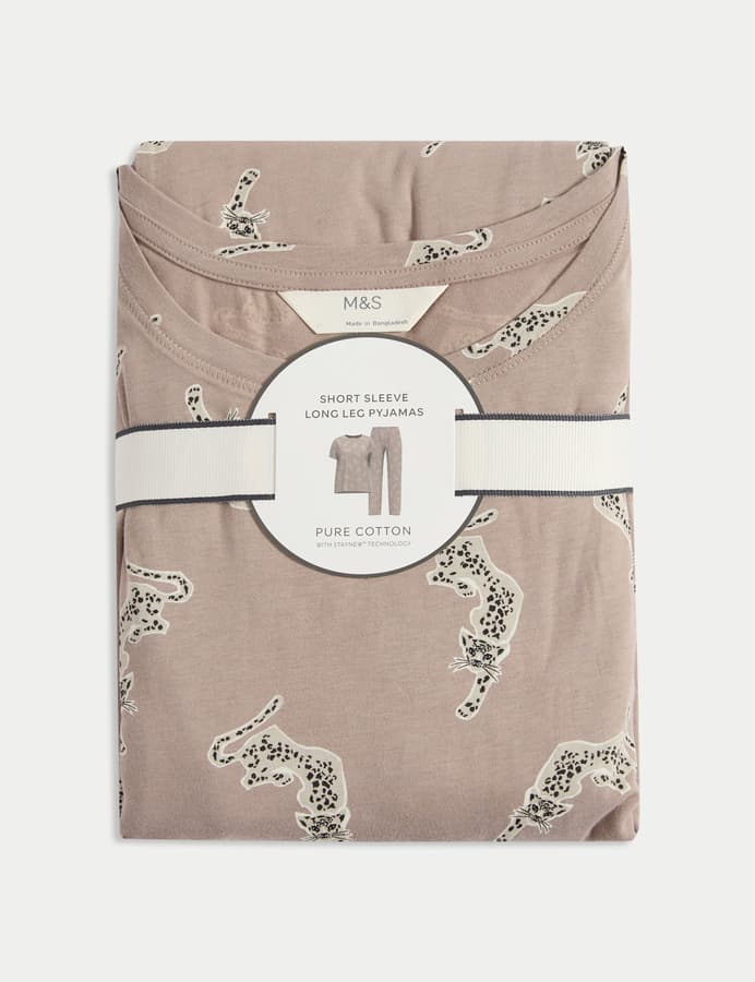 Pijama de manga corta estampado flat pack