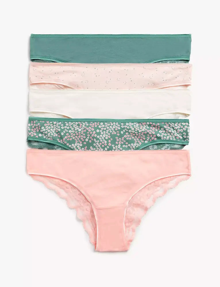 Pack 5 Brasileñas diseño con encaje