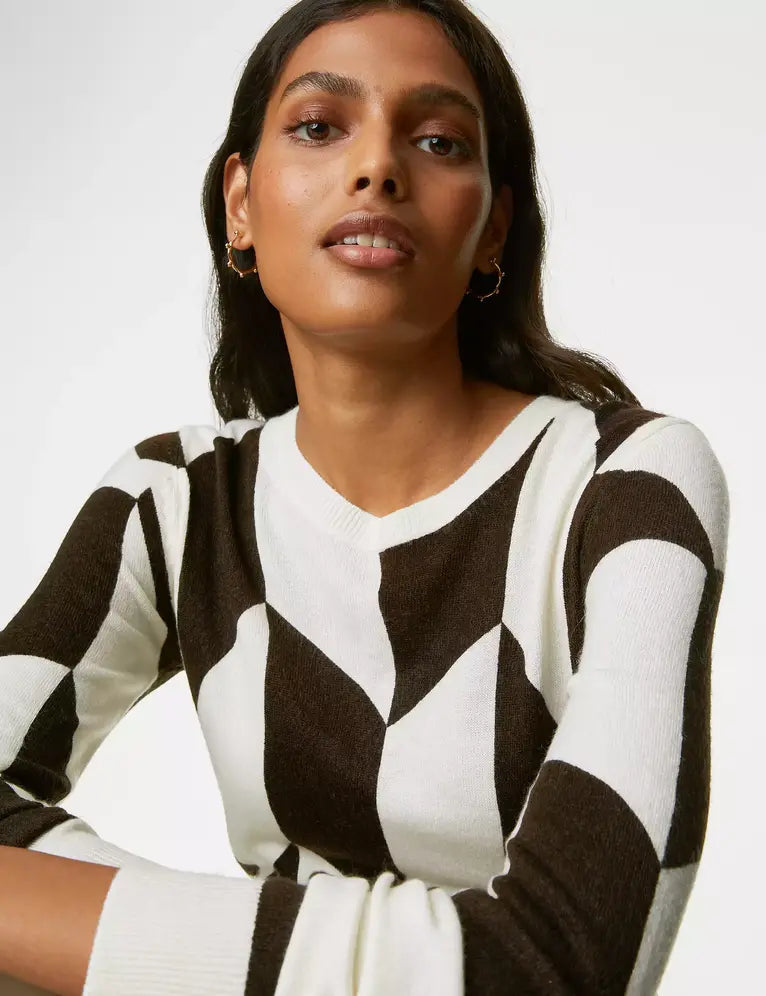 Jersey de manga larga con diseño Geométrico