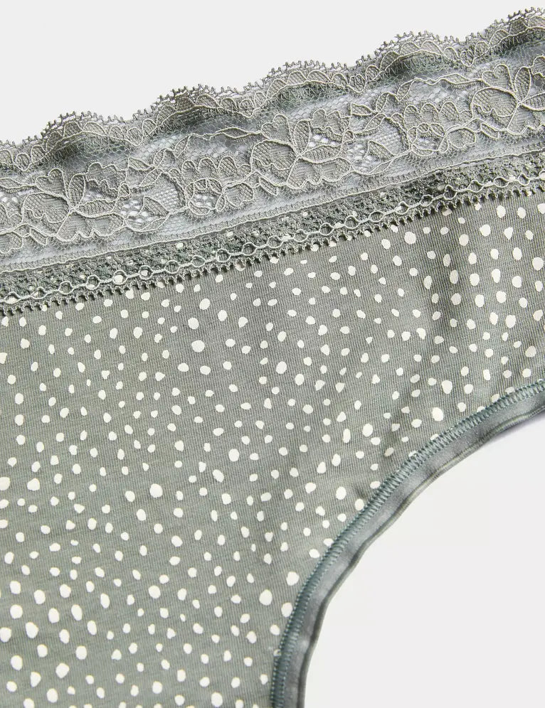 Pack 5 bragas altas detalle encaje