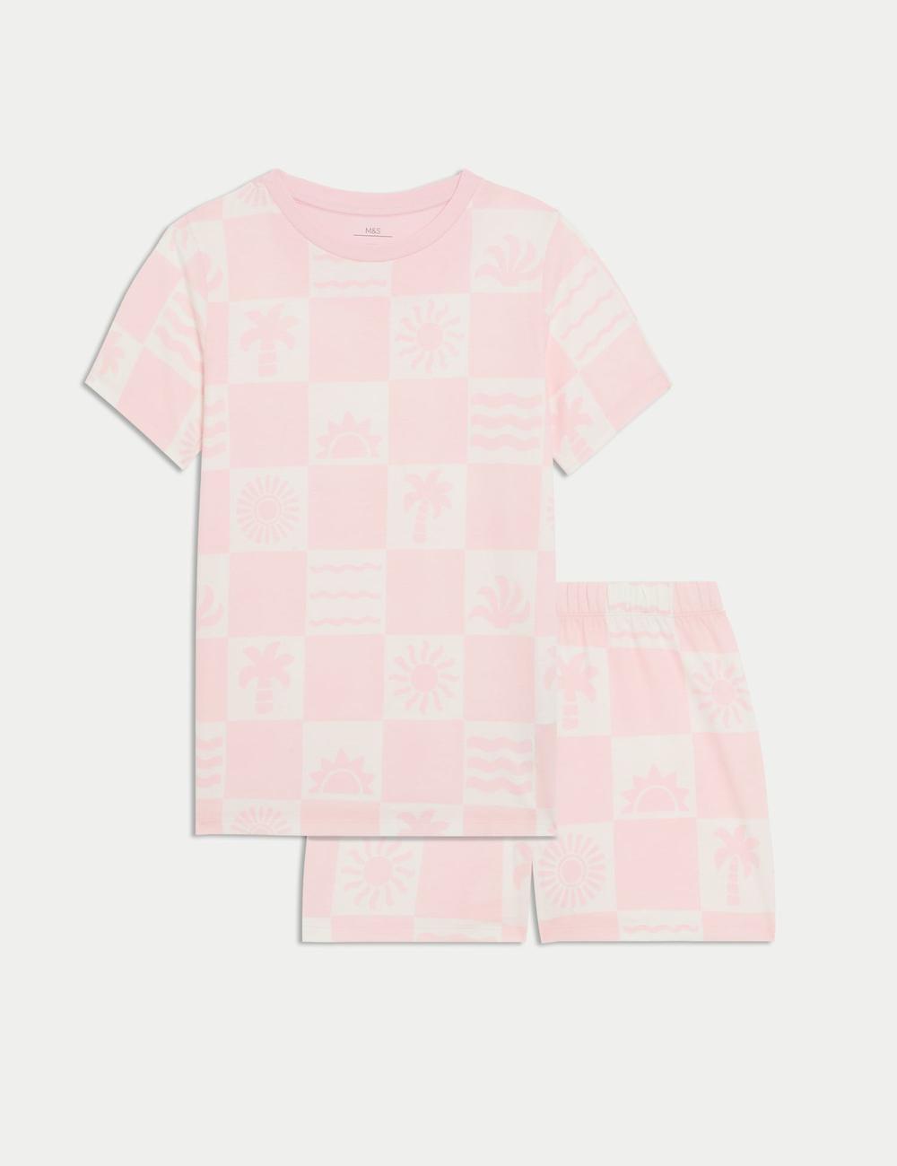 Pijama corto diseño palmeras