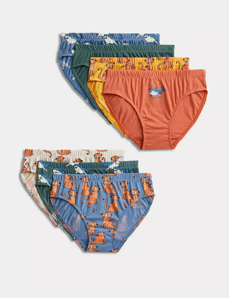 Pack de 7 briefs diseño animales