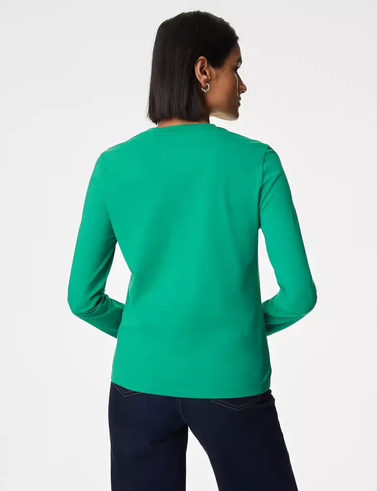 Camiseta básica de manga larga