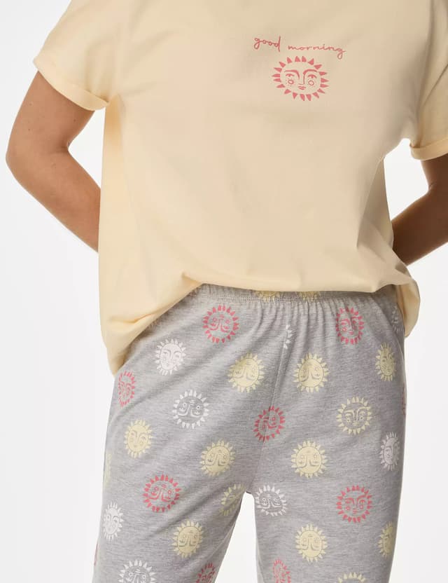 Pijama de largo pescador con manga corta