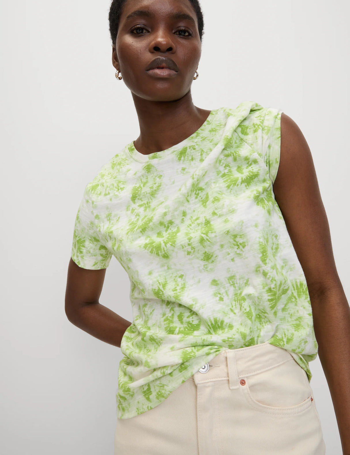 Top de manga corta estampado