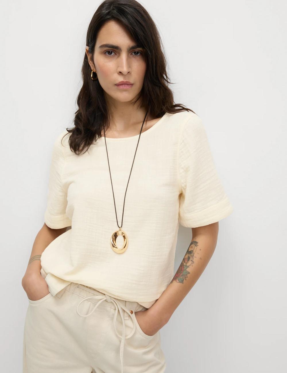 Blusa de manga corta