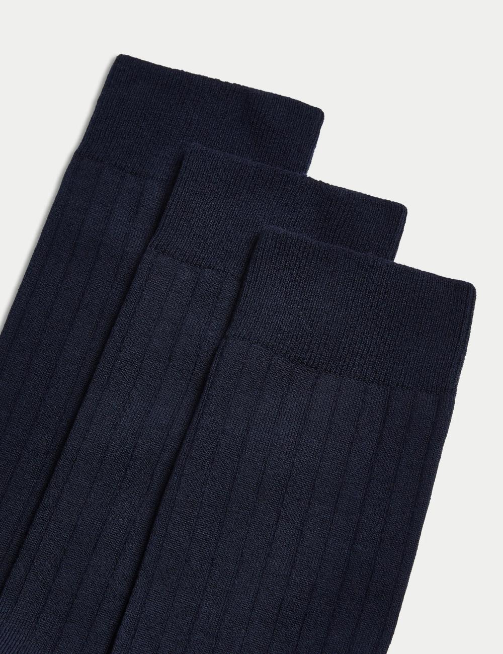 Pack de 3 pares de calcetines de algodón egipcios Autograph