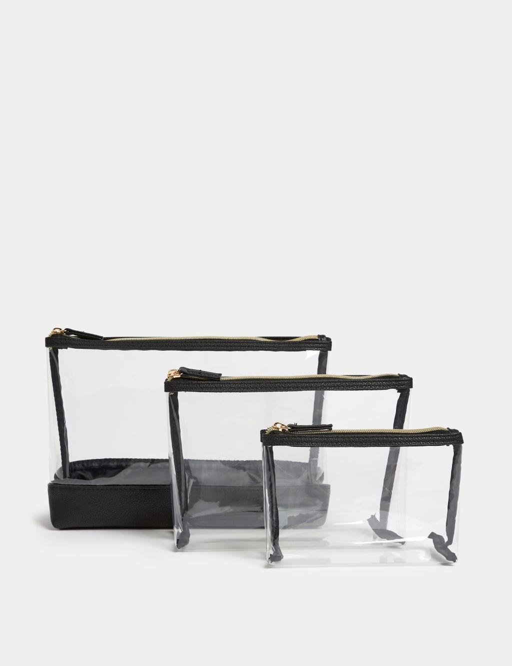 Pack de 3 neceseres transparentes