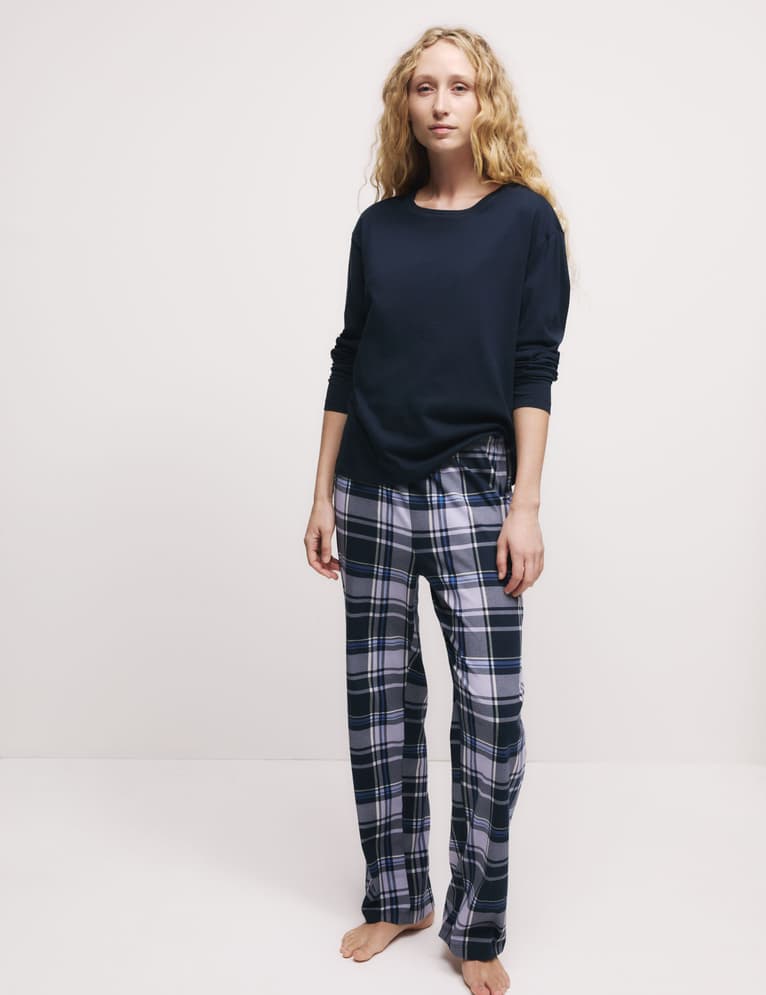 Pijama de pantalón largo con top de manga larga