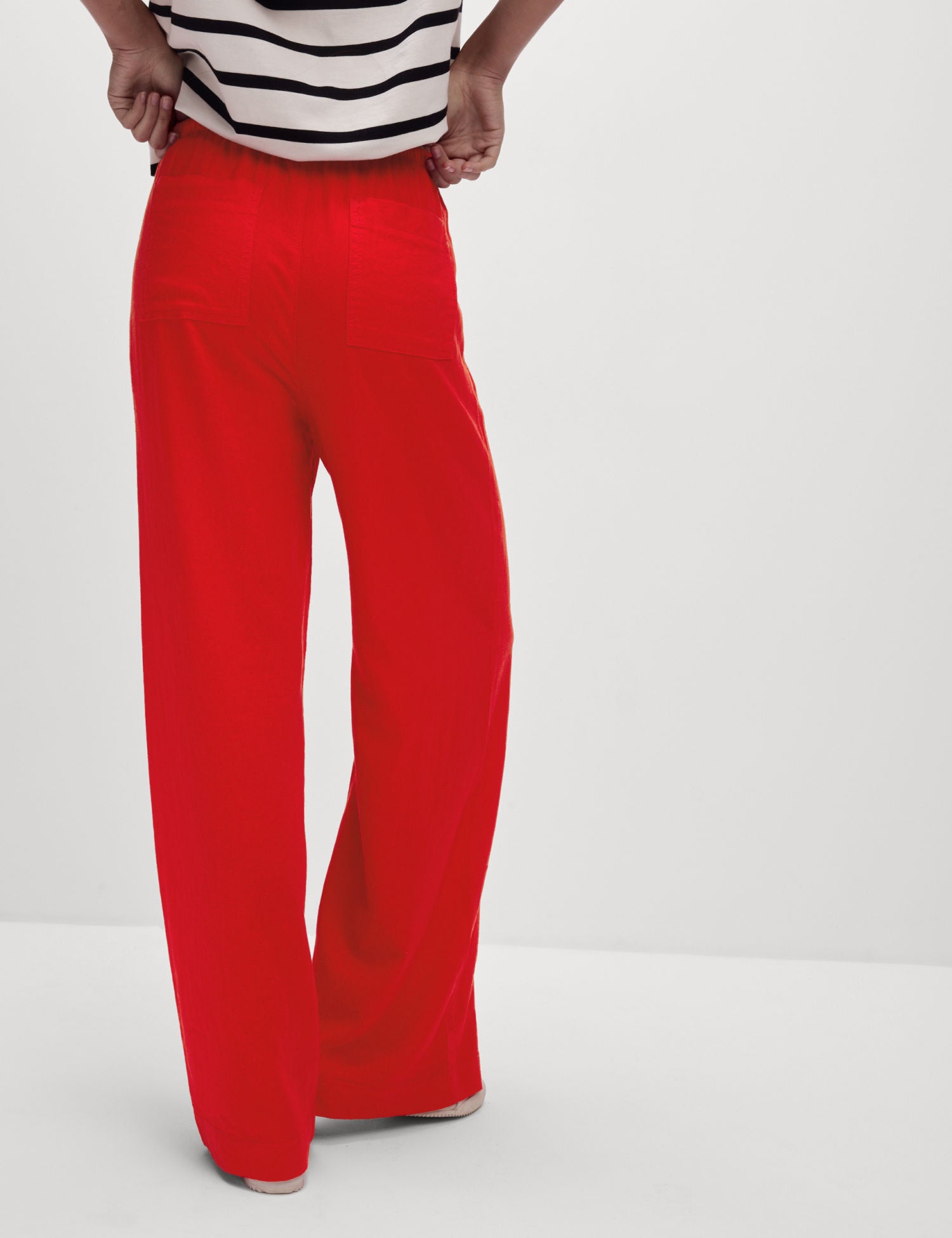 Pantalón de lino viscosa wide