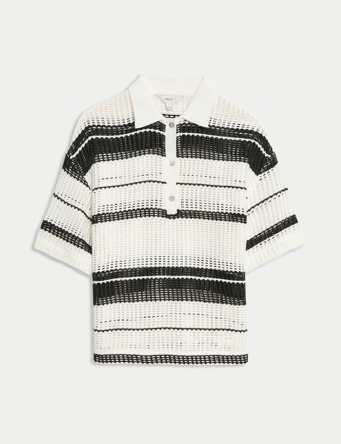 Top de manga corta de rayas