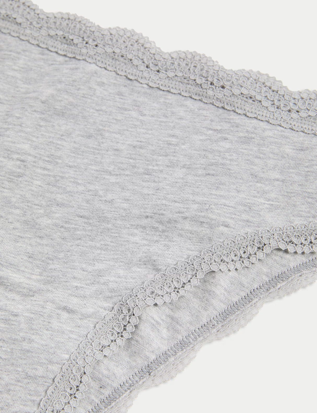 Pack 3 bragas brasileñas de algodón con vivo de encaje