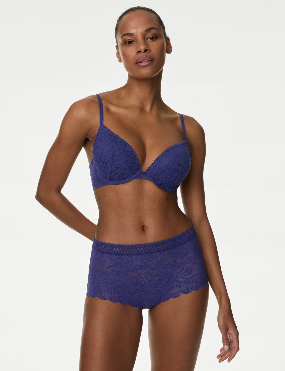 Pack 3 bragas short de encaje