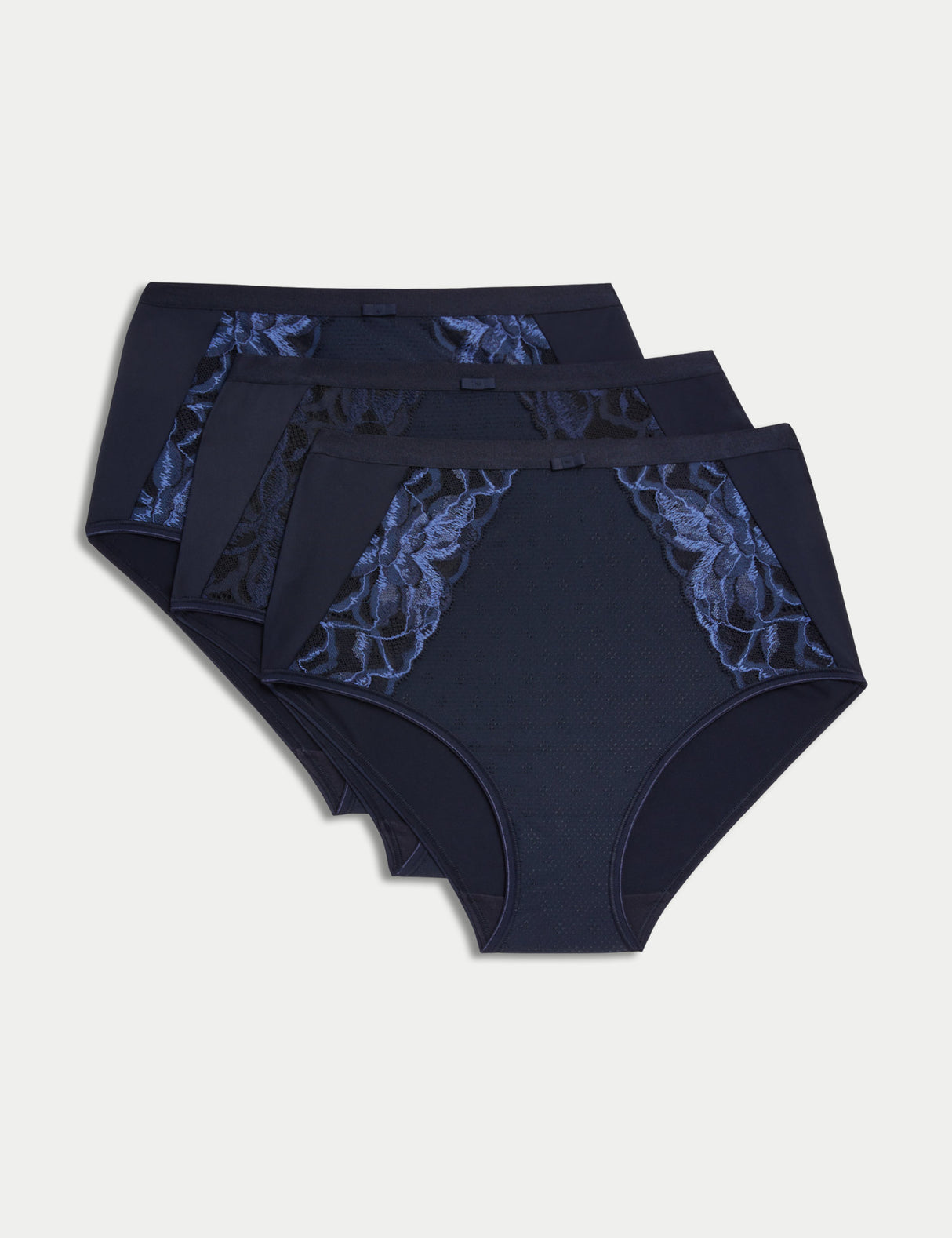 Pack 3 Bragas altas con encaje