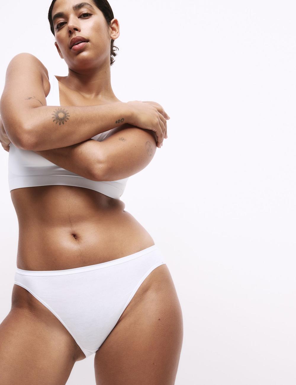 Pack x5 bragas altas algodón modal