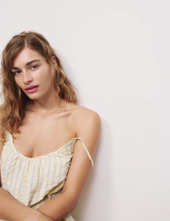 Camisola de tiros de rayas