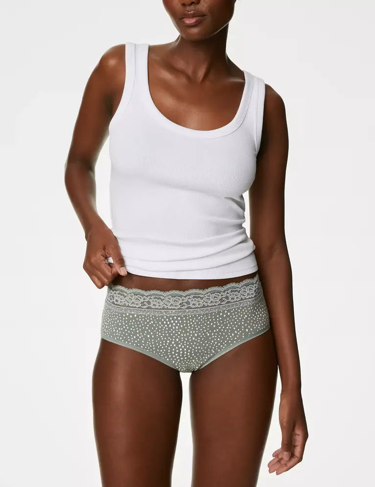 Pack 5 bragas altas detalle encaje