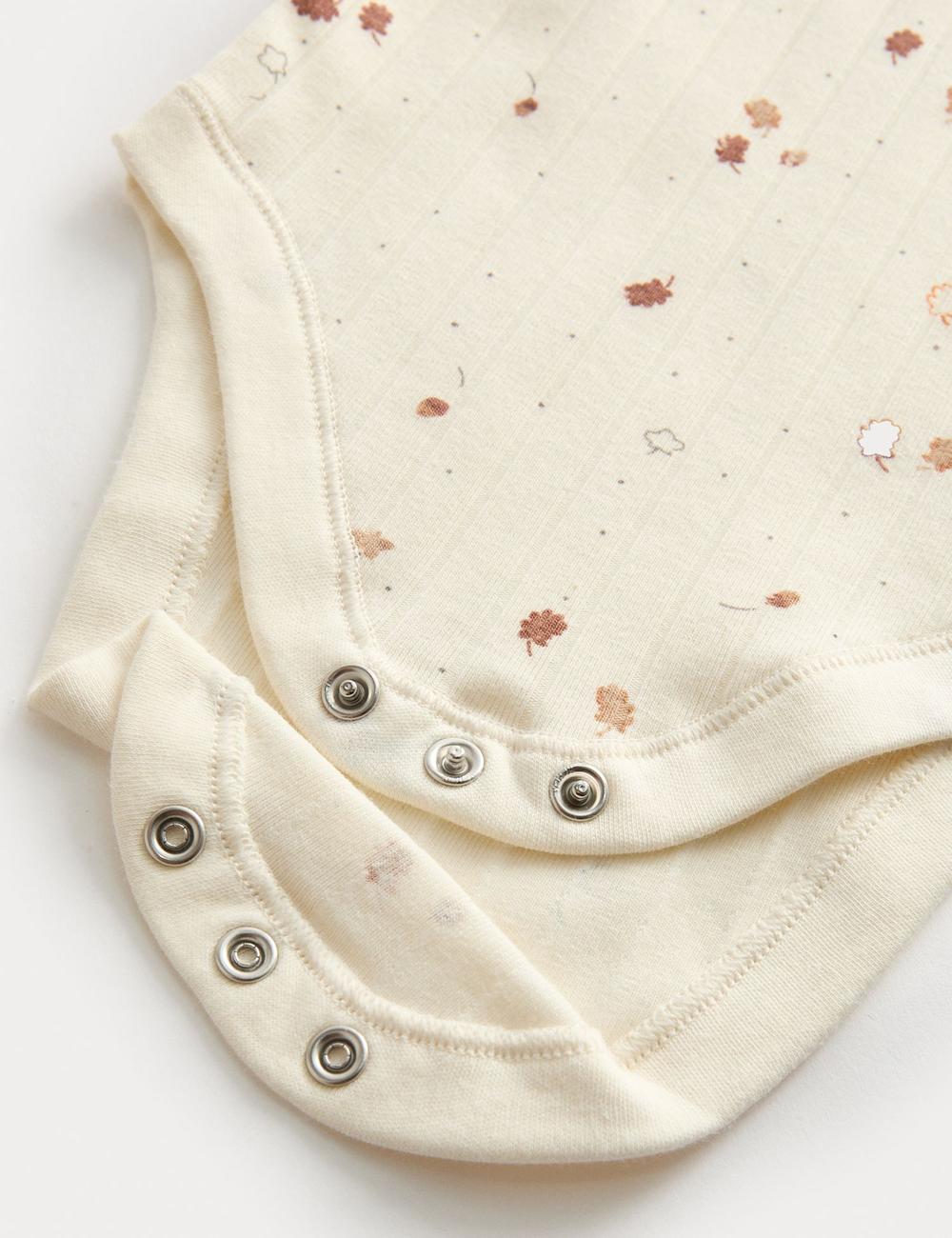 Set de 4 piezas recién nacido diseño hojas