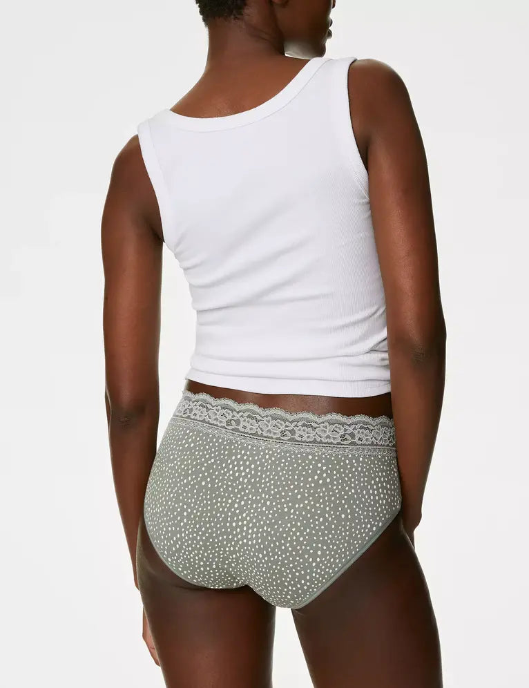 Pack 5 bragas altas detalle encaje