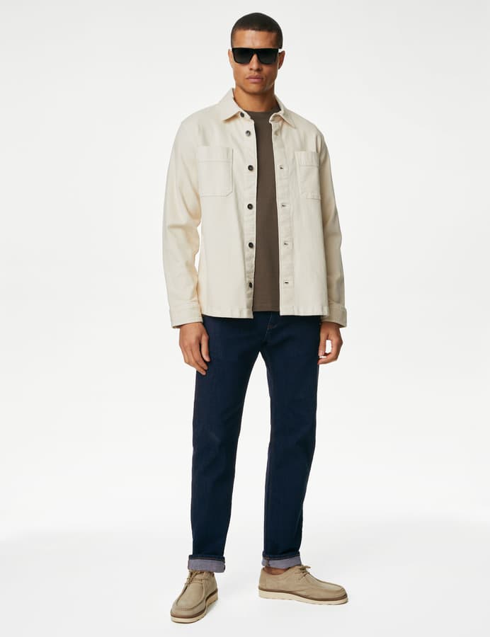 Pantalón elástico de corte recto