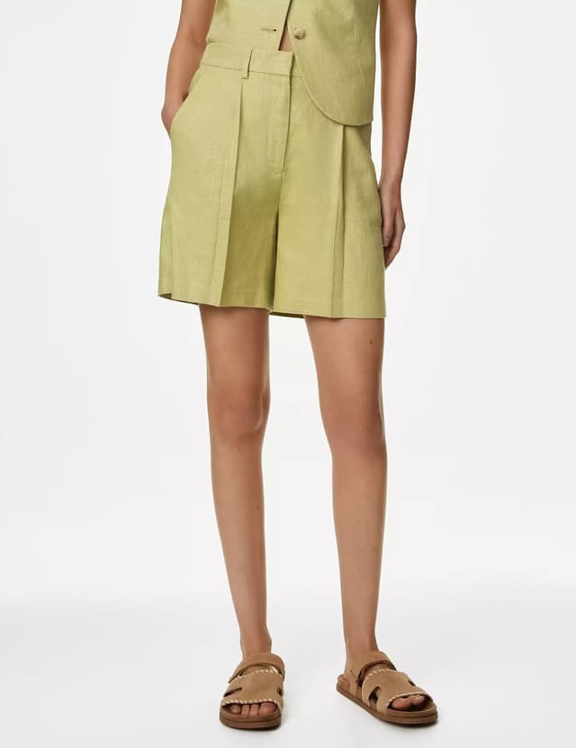 Bermuda de lino viscosa