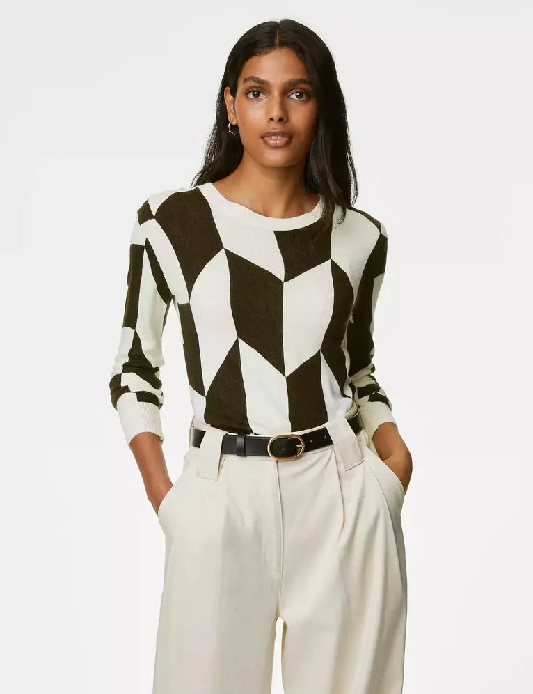 Jersey de manga larga con diseño Geométrico