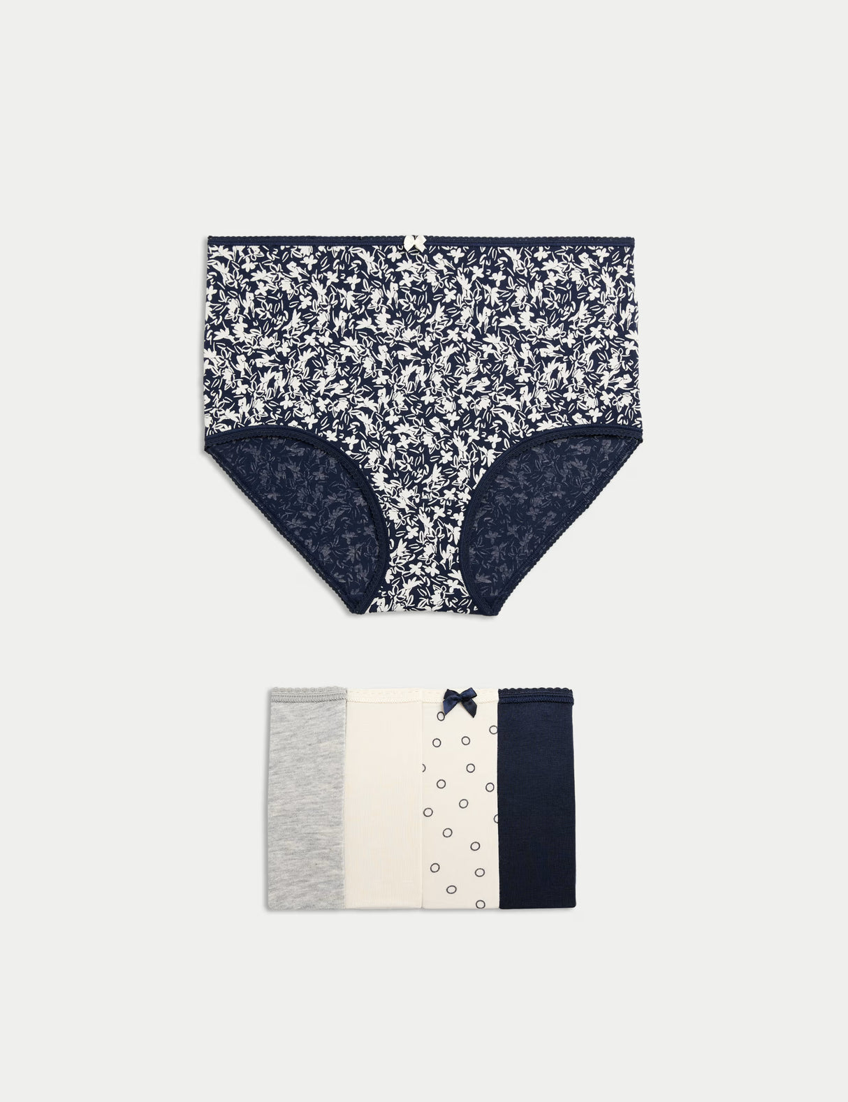 Pack 5 bragas altas diseño