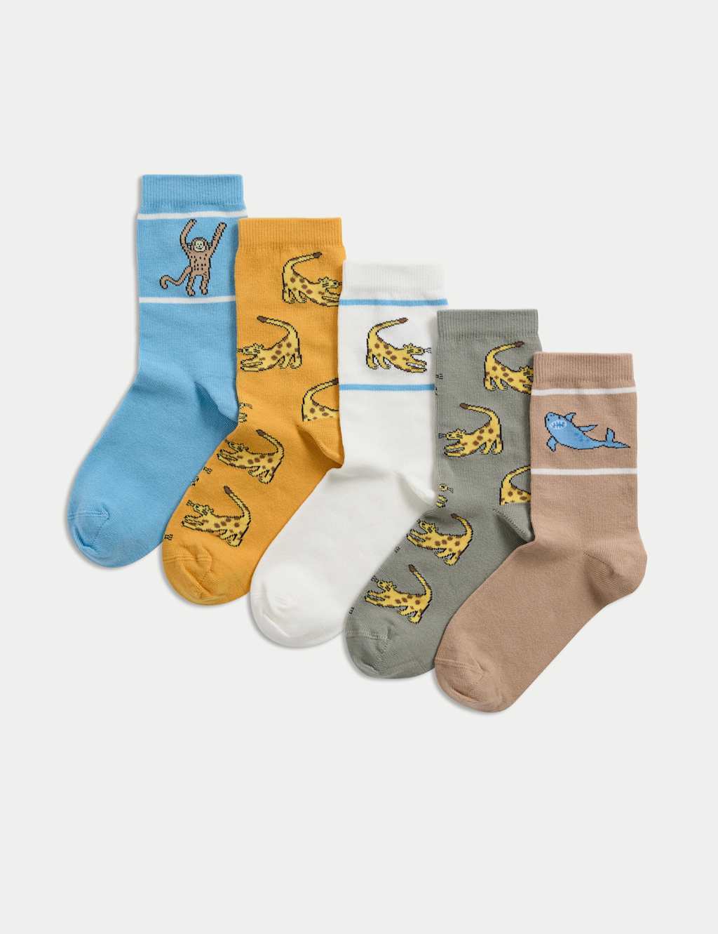 Pack de 5 pares de calcetines diseño animales