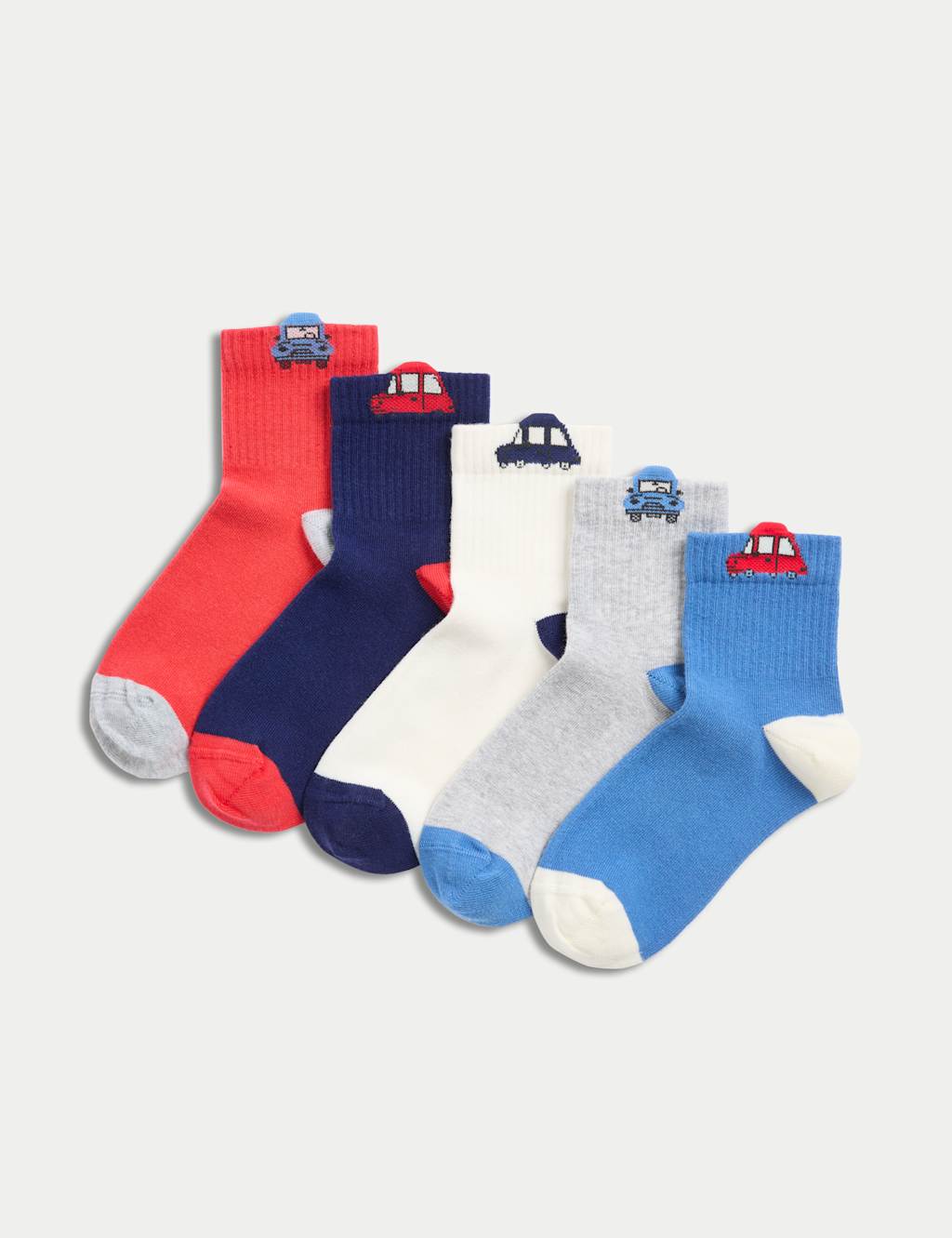 Pack de 5 pares de calcetines diseño coches