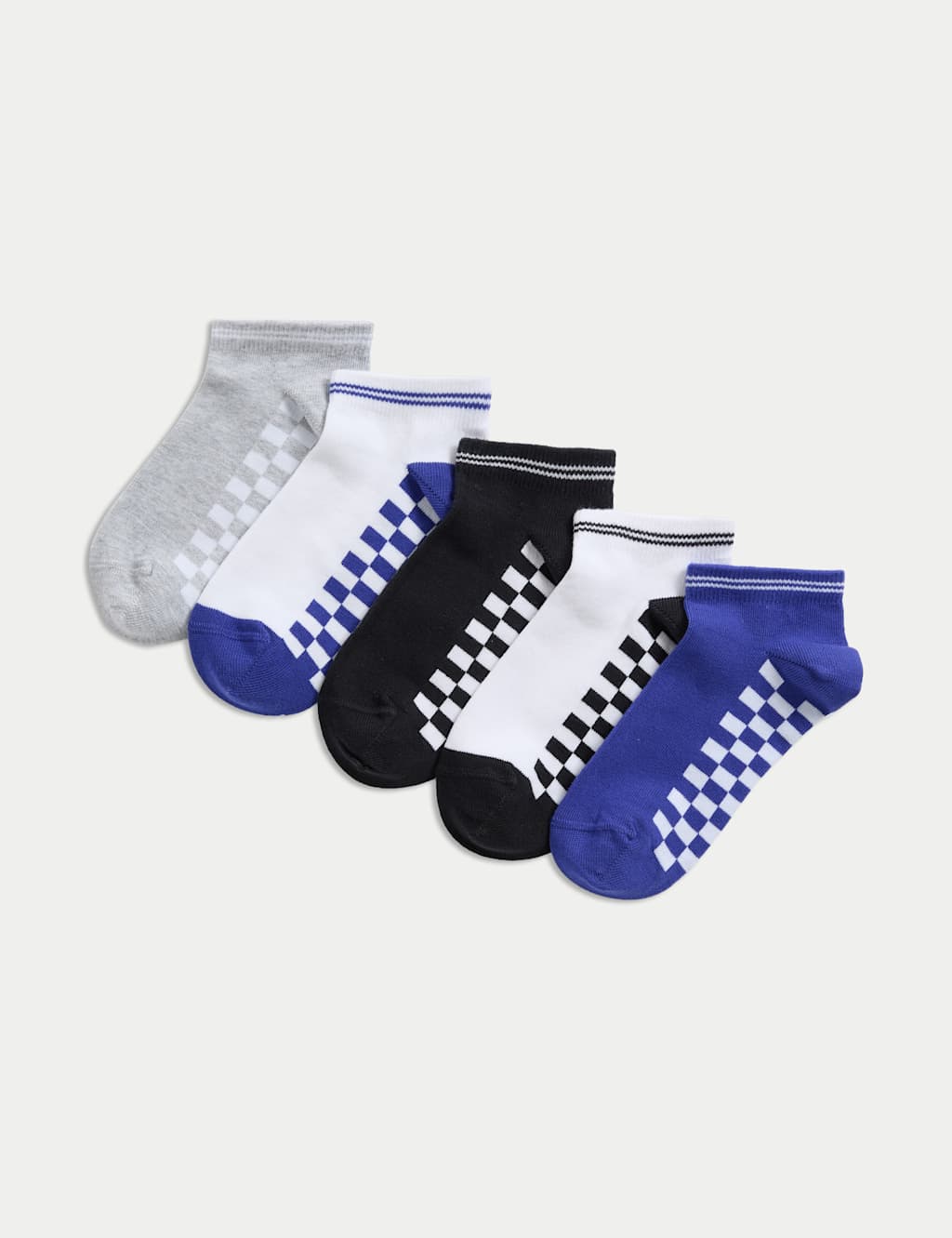 Pack de 5 pares de calcetines suela cuadros
