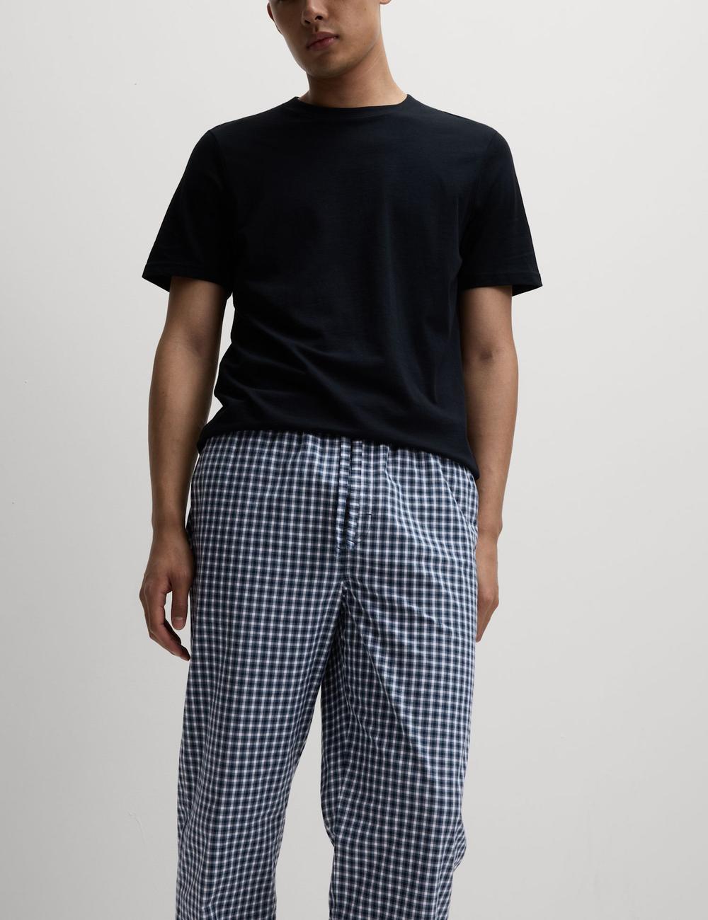 Pack de 2 pantalones largos de tela a cuadros