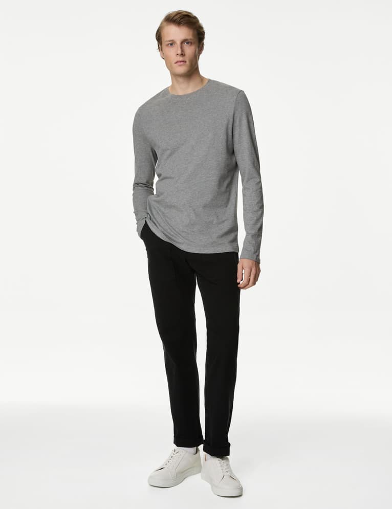 Camiseta lisa manga larga