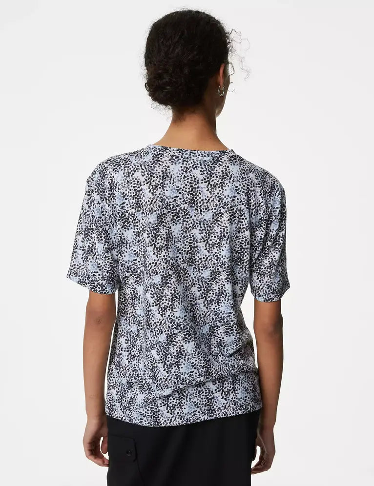 Camiseta estampada de manga corta de estilo relax