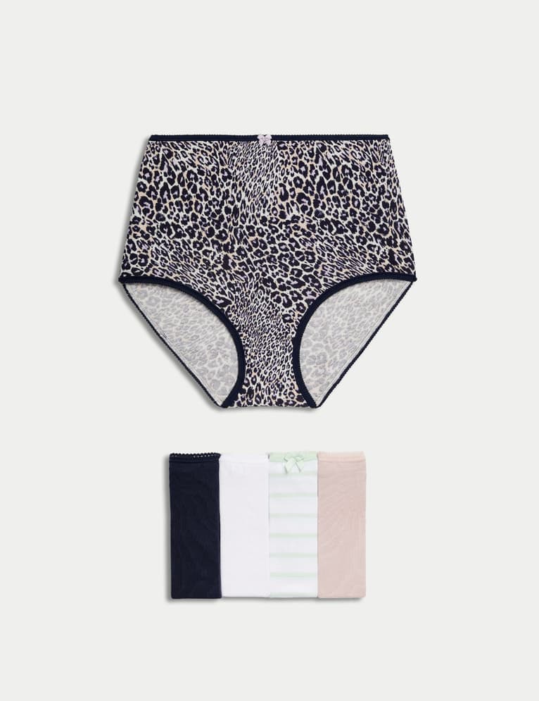 Pack 5 bragas altas diseño F.B.