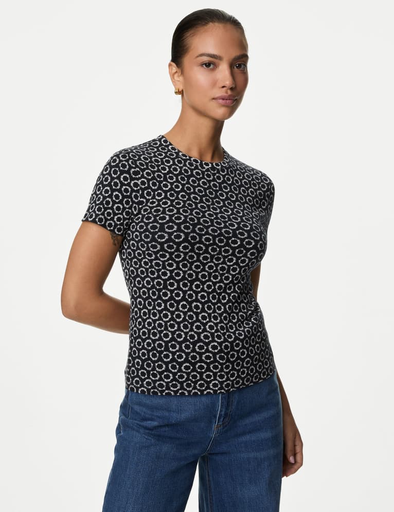 Camiseta estampada de manga corta