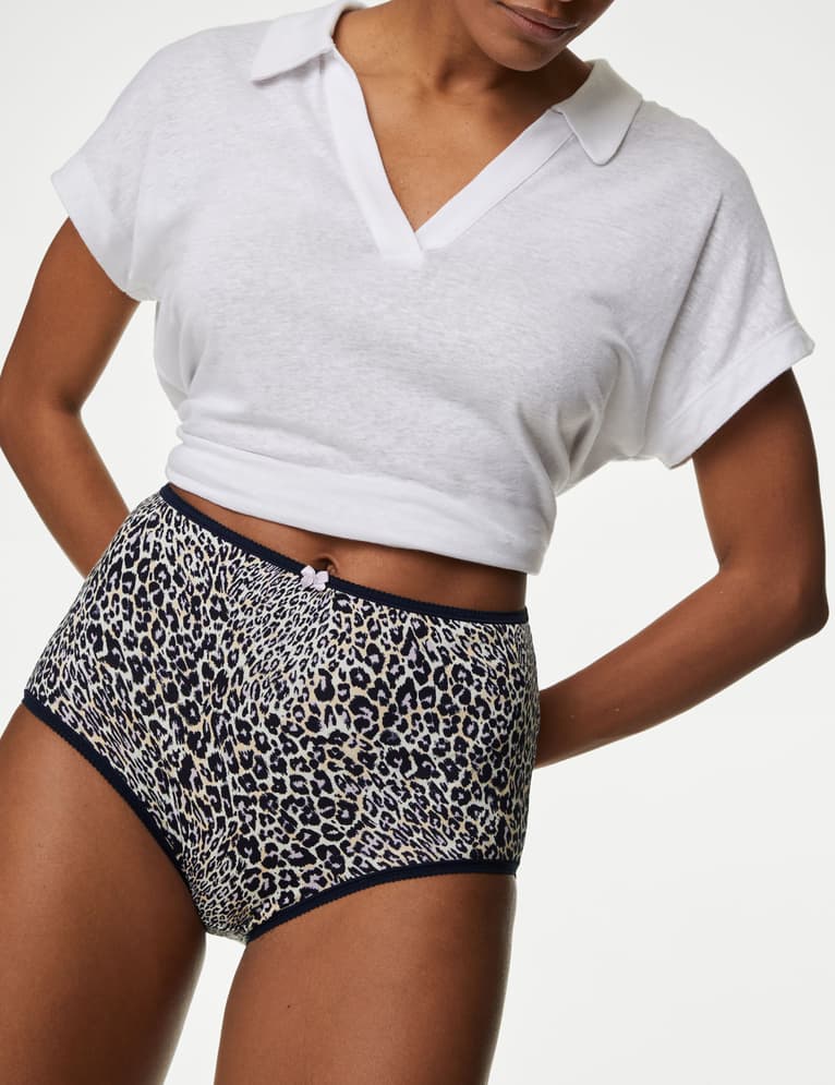 Pack 5 bragas altas diseño F.B.