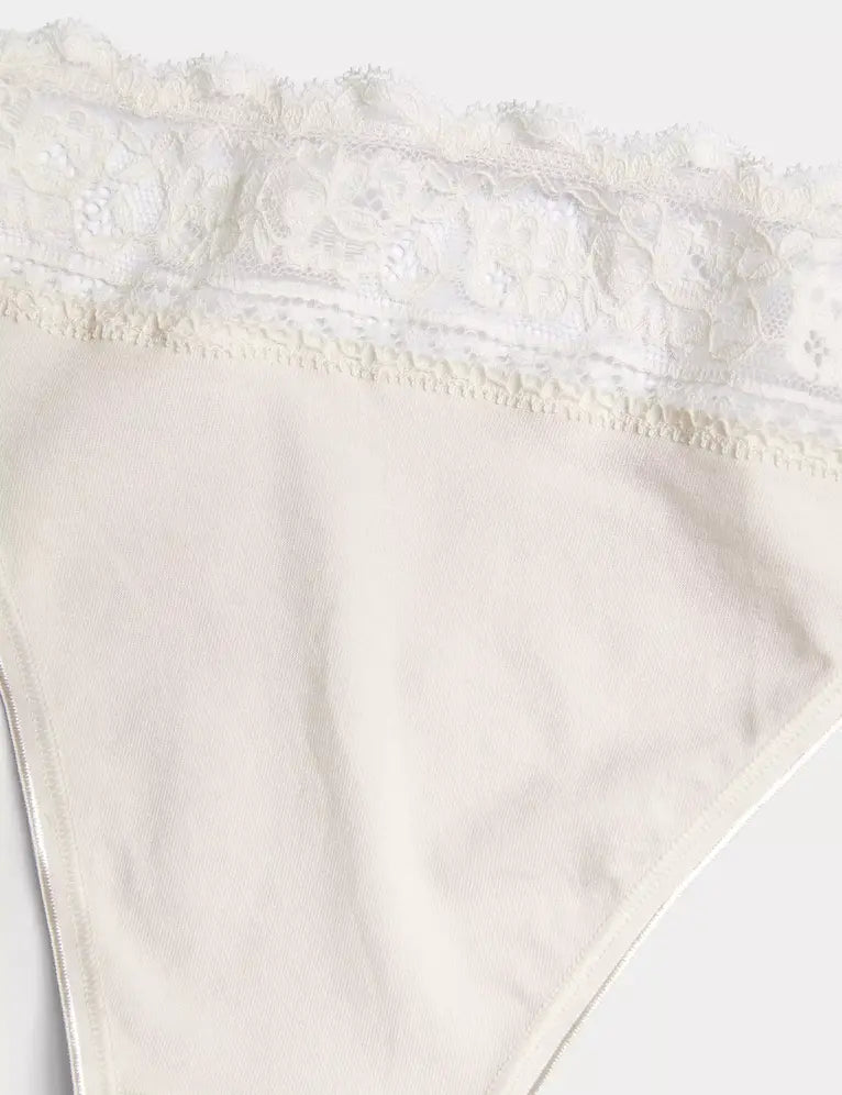 Pack 5 Tangas algodón y encaje