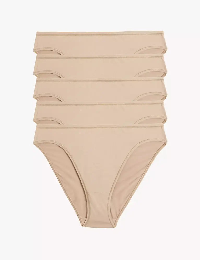 Pack 5 bragas altas microfibra
