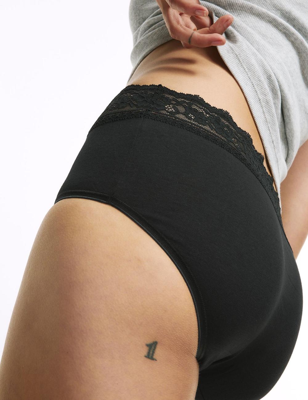 Pack x5 bragas altas detalle encaje