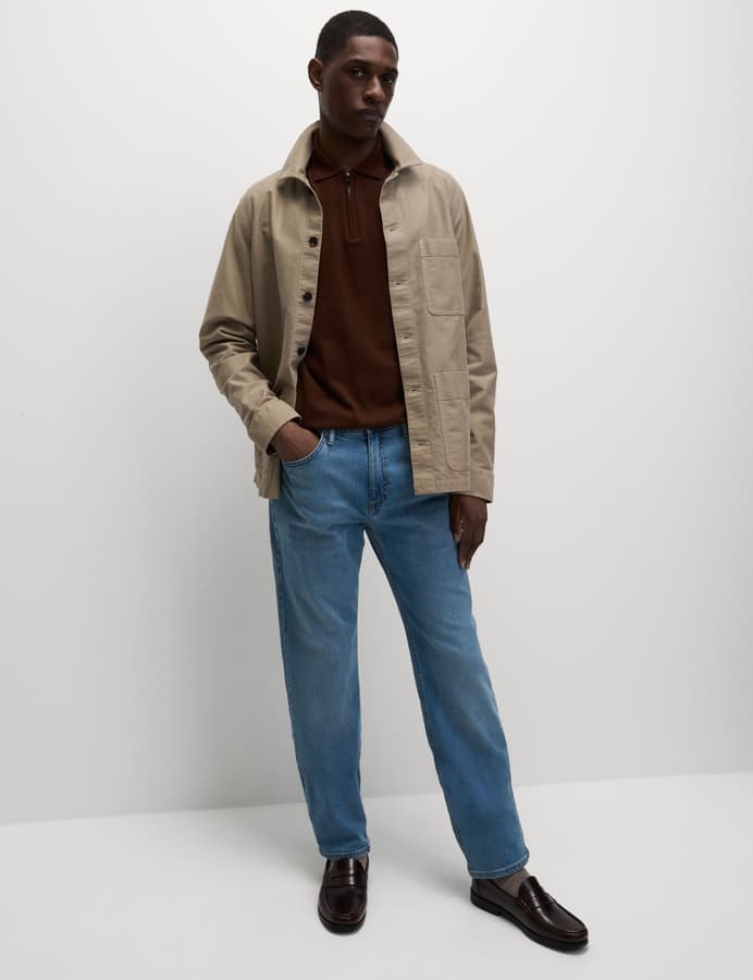 Pantalón elástico de corte recto