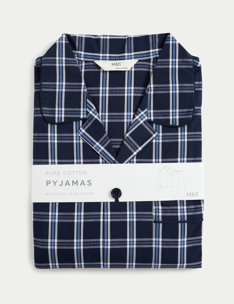 Pijama clásico de algodón a cuadros