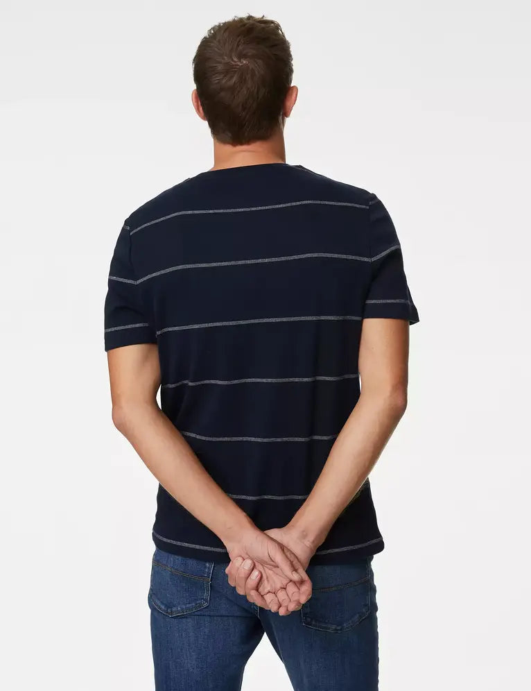 Camiseta de manga corta a rayas