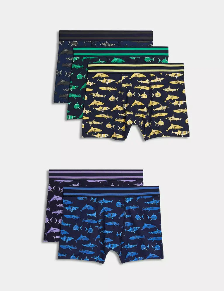 Pack de 5 trunks diseño tiburones
