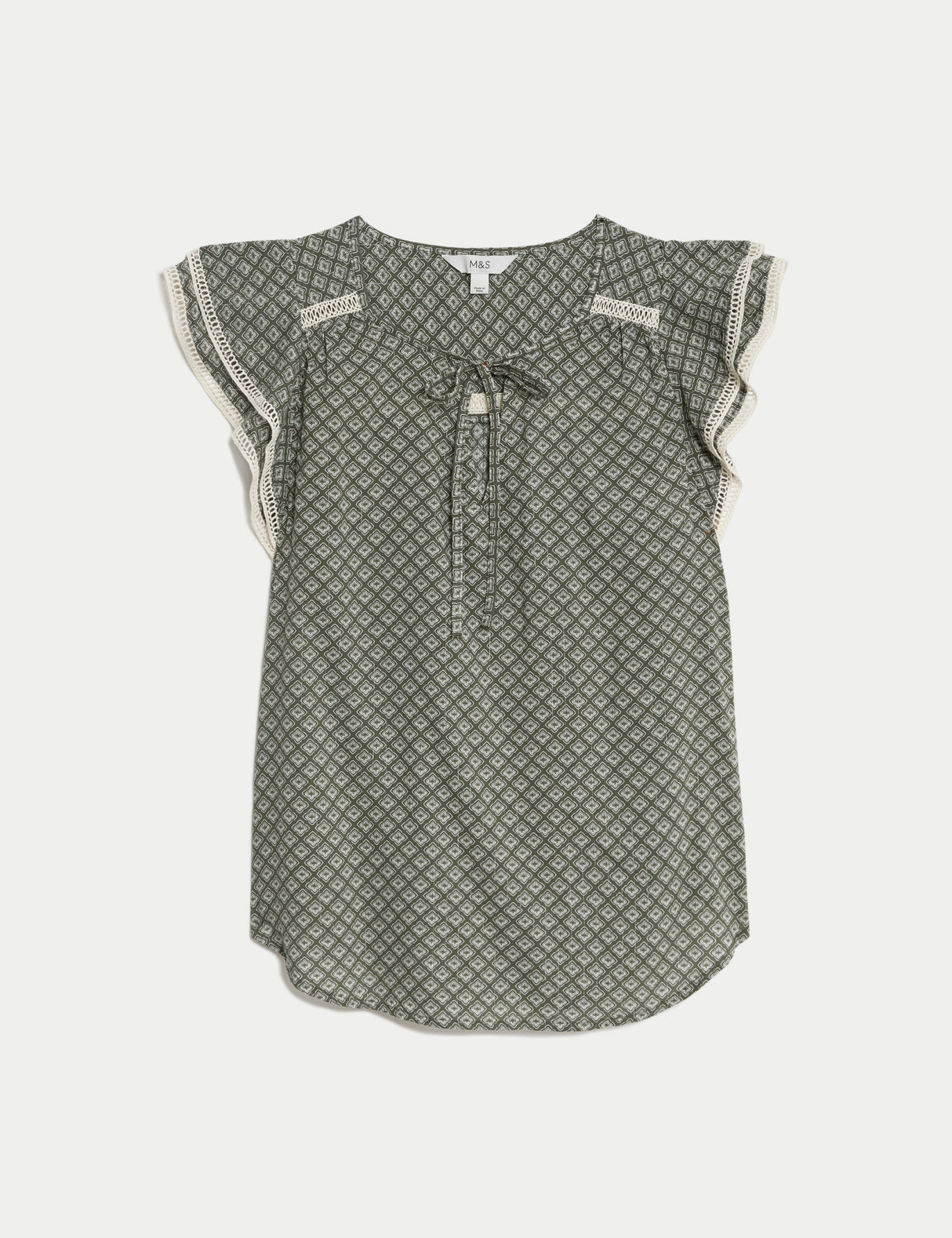 Blusa de escote pico con diseño