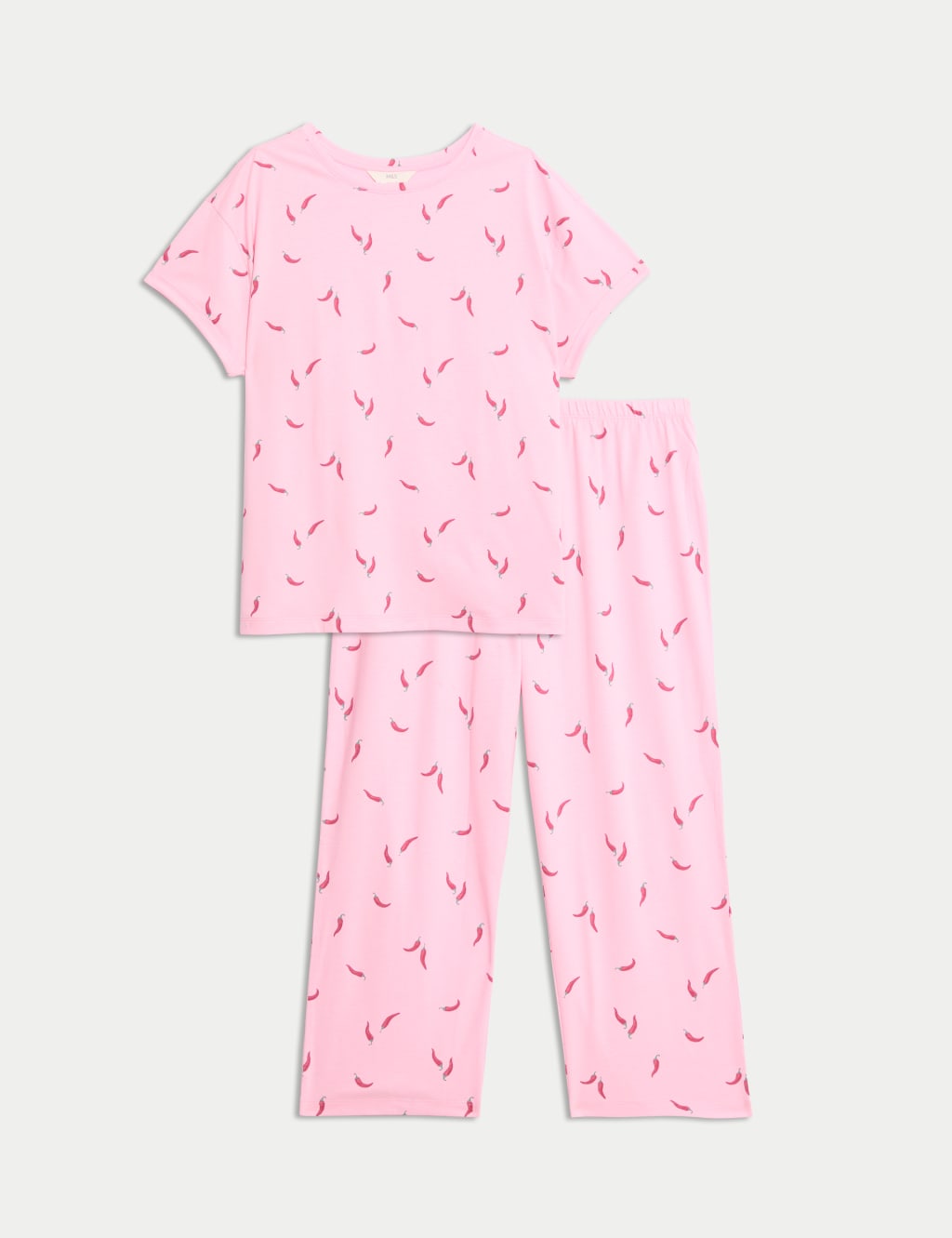 Pijama de diseño con  manga corta y pantalón pesquero FP