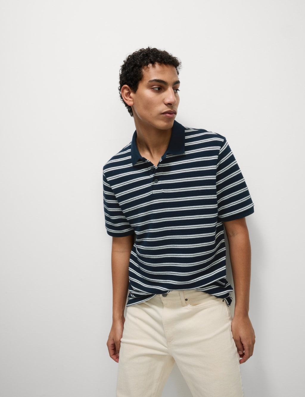 Polo de manga corta a rayas