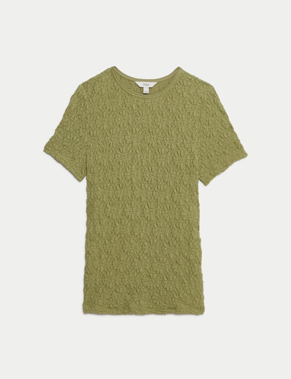 Top textura de manga corta