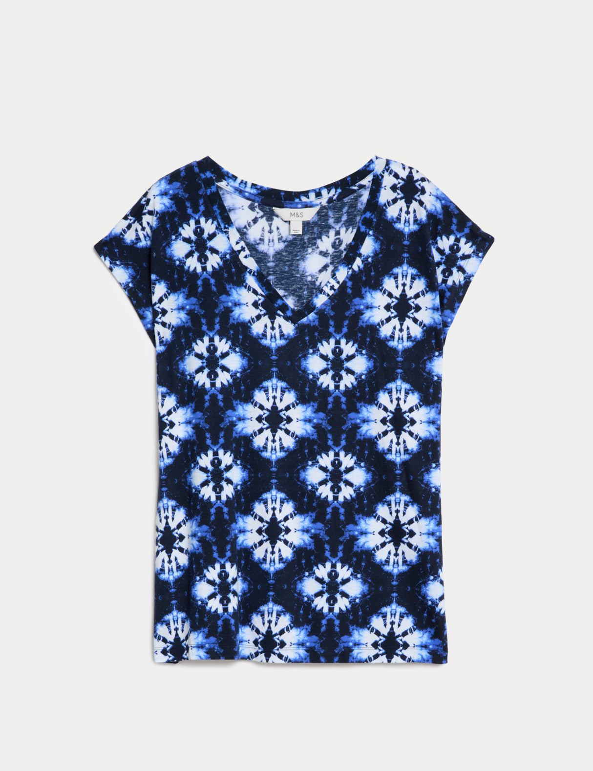 Camiseta de manga corta de pico con diseño